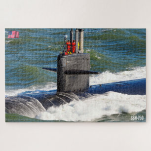 US-SCHNELLER ANGRIFF SUBMARINE - SSN-750 (20x30 IN Puzzle