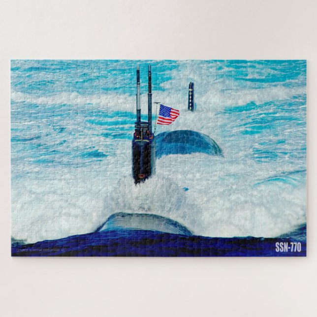 US-SCHNELLER ANGRIFF SUBMARINE - SSN-770 (20x30 IN Puzzle (Horizontal)