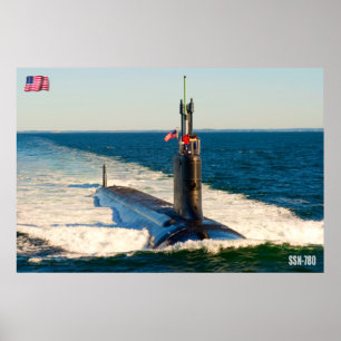 US-SCHNELLER ANGRIFF SUBMARINE - SSN-780 POSTER