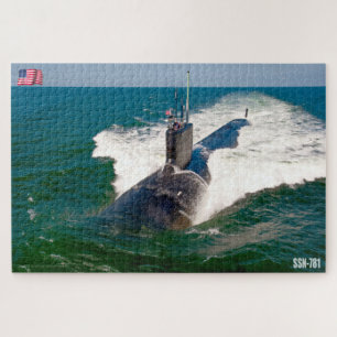 US-SCHNELLER ANGRIFF SUBMARINE - SSN-781 (20x30 IN Puzzle