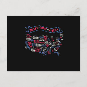 US-Schriftzug Postkarte
