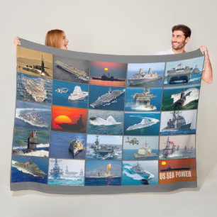 US-SEA-POWER - Montage der US-Marineschiffe Fleecedecke