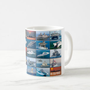 US-SEA-POWER - Montage der US-Marineschiffe Kaffeetasse