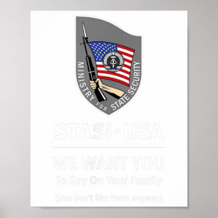 US Secret dachte Polizei DDR Überwachung Poster