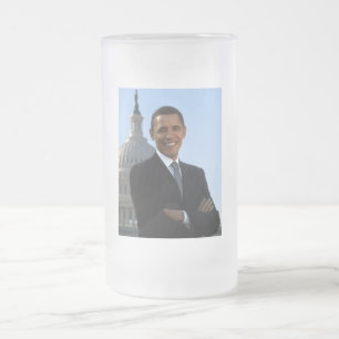 US-Senator, 44. US-Präsident Barack Obama Mattglas Bierglas