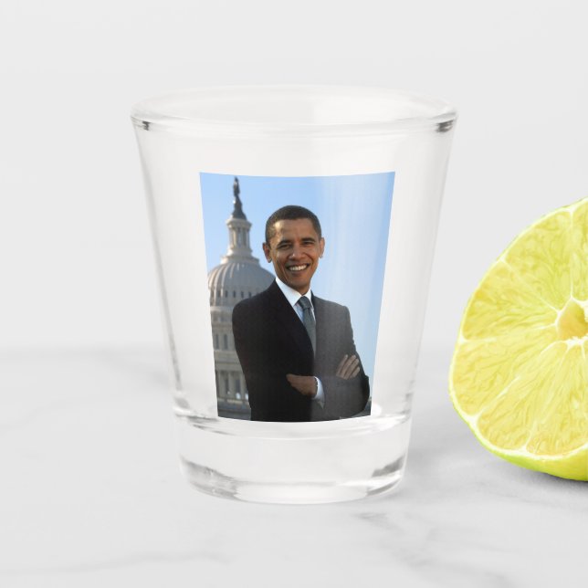 US-Senator, 44. US-Präsident Barack Obama Schnapsglas (Vorderseite)