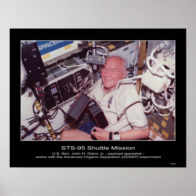 US-Senator John H. Glenn Poster (Vorne)