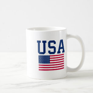 US-Shirt Frauen Männer Kinder amerikanische Flagge Kaffeetasse