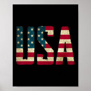 US-Shirt Frauen Männer Kinder amerikanische Flagge Poster
