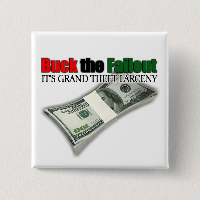 US-Sicherheitsleistungs-Dollar der failout Knopf Button (Vorderseite)