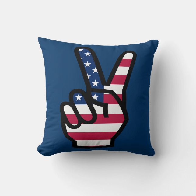 US-Siegeszeichen Kissen (Vorderseite)