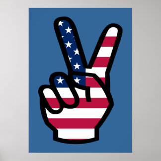 US-Siegeszeichen Poster
