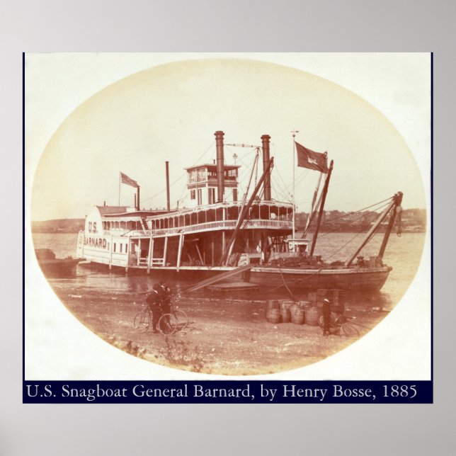 US-Snagboat "General Barnard" 1885 Poster (Vorne)