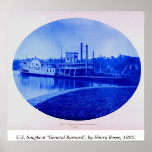 US-Snagboat "General Barnard" 1885 Poster