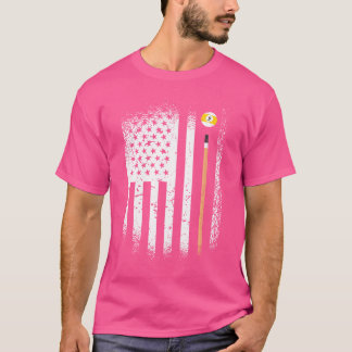 US Snooker 9 Balls 8 Balls Billardspieler T-Shirt