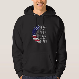 US Sonnenblumenblume Zuhause der freien und tapfer Hoodie