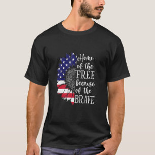 US Sonnenblumenblume Zuhause der freien und tapfer T-Shirt