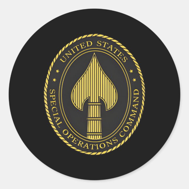 US Special Forces Us Socom Siegel Runder Aufkleber (Vorderseite)