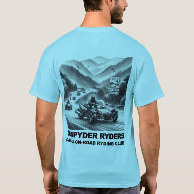 US Spyder Ryders - Blue Ridge Parkway T-Shirt (Rückseite)
