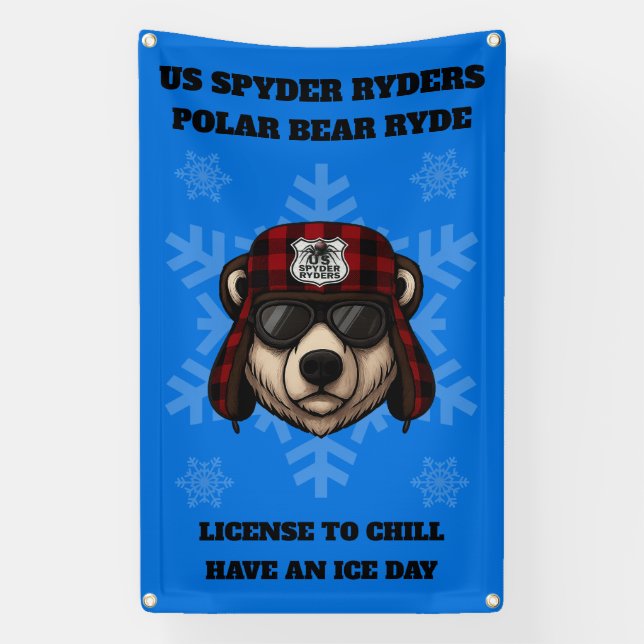 US SPYDER RYDERS - Eisbär Ryde Banner3 Banner (Vertikal)