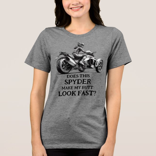 US Spyder Ryders - Hintern Look Fast Front Tri-Blend Shirt (Vorderseite)