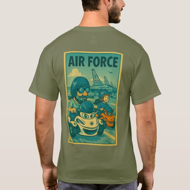 US Spyder Ryders - Poster Go Airforce T-Shirt (Rückseite)