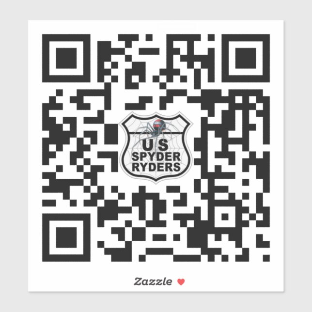 US Spyder Ryders - QR Code Vinyl Sticker (Blatt)