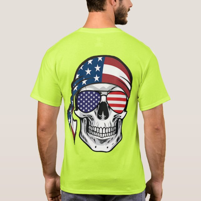 US Spyder Ryders - Skull RWB Back T-Shirt (Rückseite)