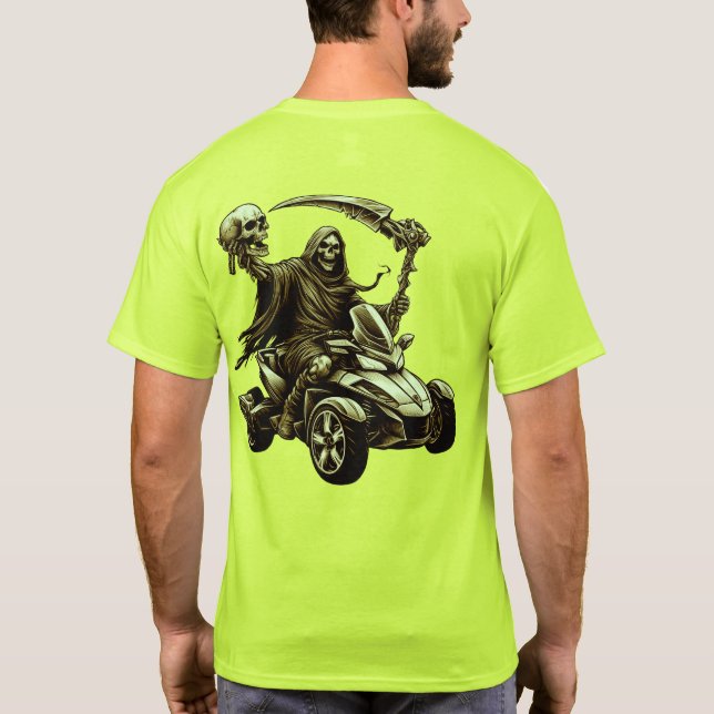 US Spyder Ryders - Skull Skeleton Spyder Back T-Shirt (Rückseite)