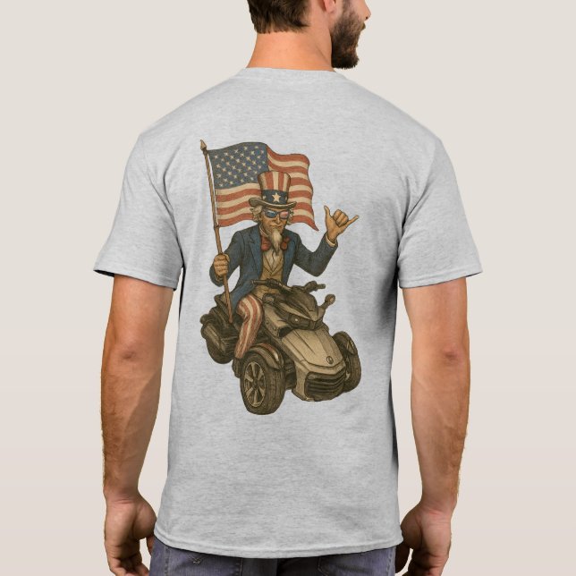US Spyder Ryders - Spyder Uncle Sam Flag 2S T-Shirt (Rückseite)