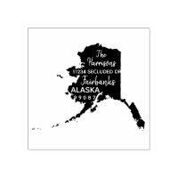 US-Staat Alaska Karte Rücksendeadresse Holzkunst