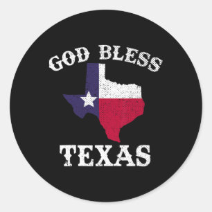 US-Staat Texas Flag Texan God Bless Texas Runder Aufkleber