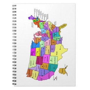 US-Staaten mit Hauptstädte gekennzeichnet Notizblock