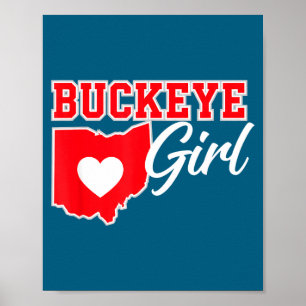 Us Städte Buckeye Girl Ohio Zuhause Herz Staat  Poster