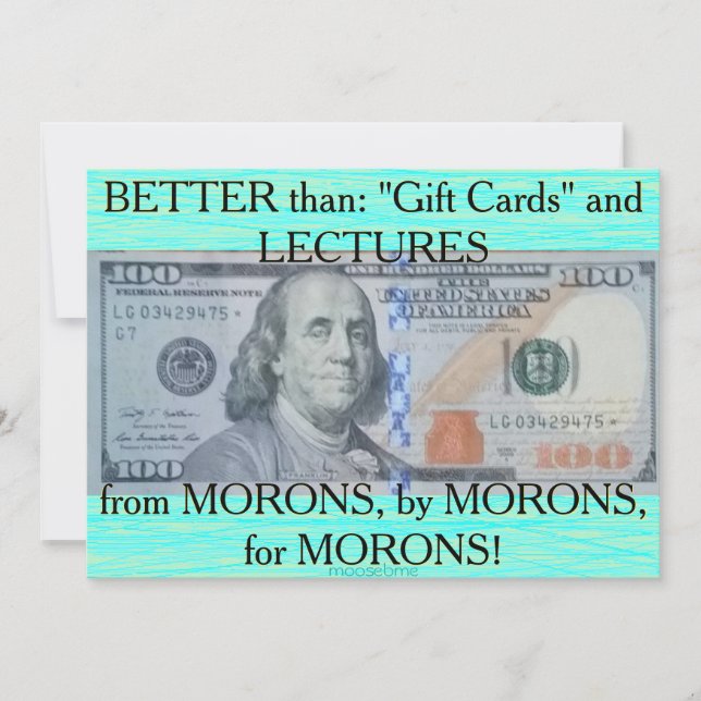 US-Star-Note 100 Dollar Mitteilungskarte (Vorderseite)