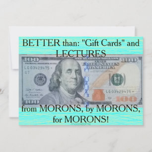 US-Star-Note 100 Dollar Mitteilungskarte