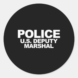 US-Stellvertretende Marschallfront Back Print Law Runder Aufkleber