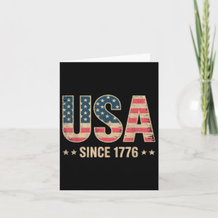 US Stolz 4. Juli Vintag seit 1776 Amerikaner Karte