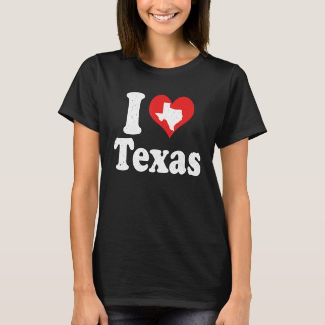 US Stolz Citizen America Liebe Staat I Heart Texas T-Shirt (Vorderseite)