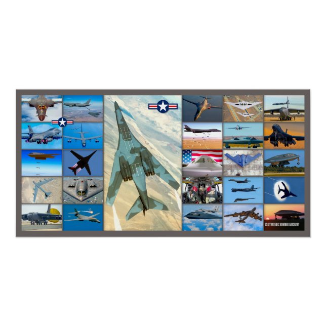 US-STRATEGISCHES BOMBERFLUGZEUG "MONTAGE" POSTER (Vorderseite)