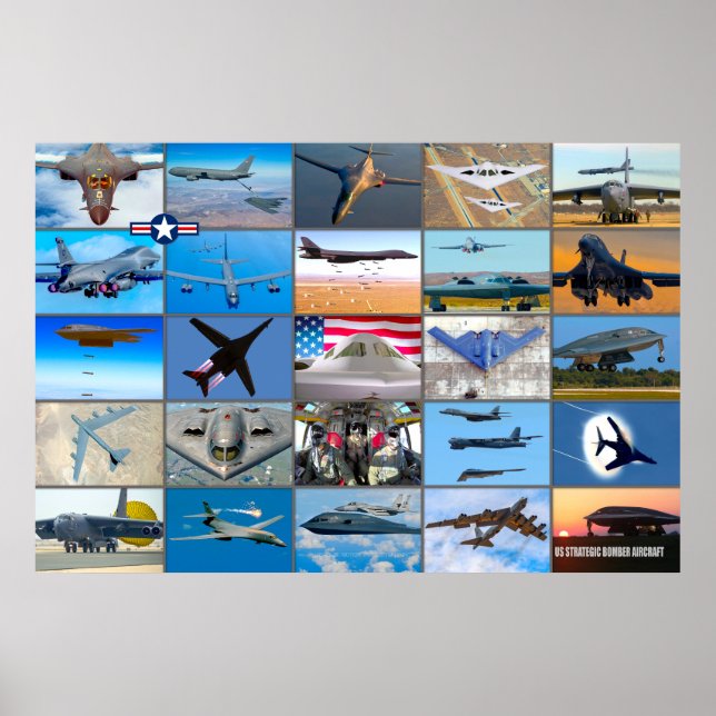 US-STRATEGISCHES BOMBERFLUGZEUG "MONTAGE" POSTER (Vorne)