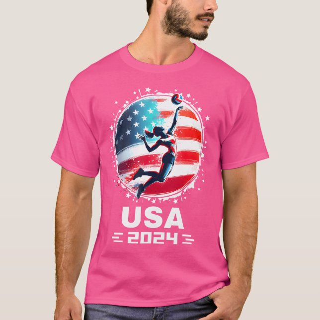 US-Team 2024 Volleyball für Volleyball T-Shirt (Vorderseite)