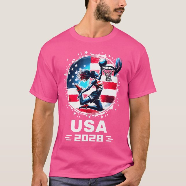 US-Team 2028 Vereinigte Staaten American Flag Wome T-Shirt (Vorderseite)