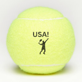 US-Tennisspieler mit Punkt als Ball