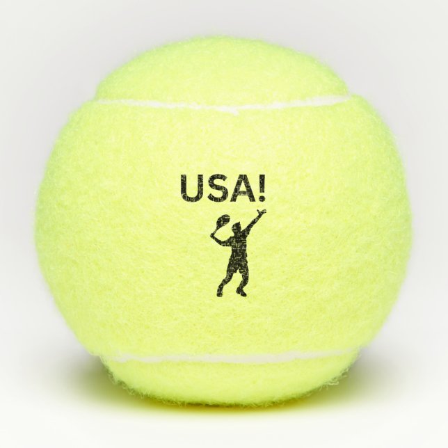 US-Tennisspieler mit Punkt als Ball (Vorderseite)