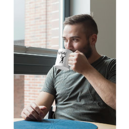 US-Tennisspieler mit Punkt als Ball Kaffeetasse