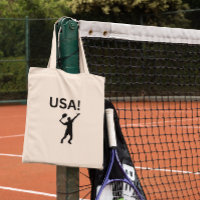 US-Tennisspieler mit Punkt als Ball
