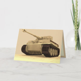 US TIGER TANK GREETING CARD KARTE