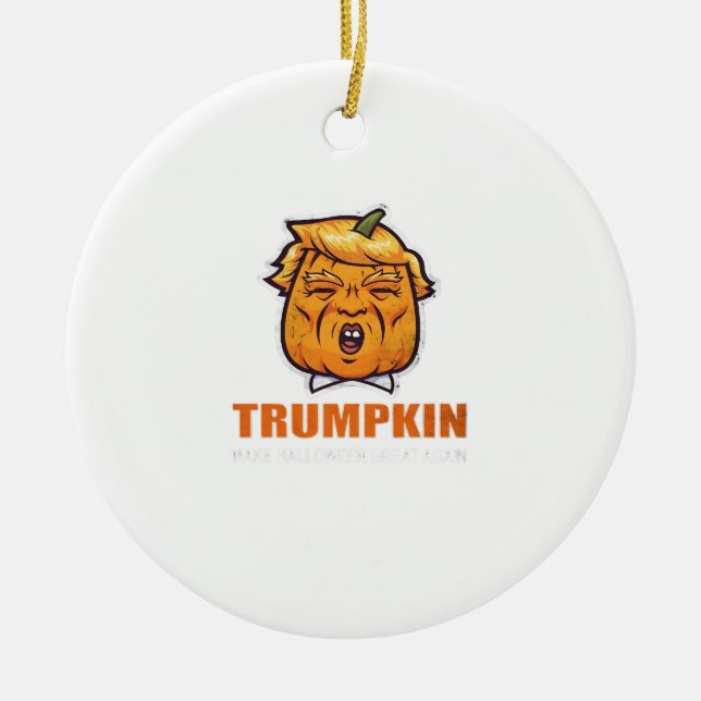 US Trumpkin macht Halloween wieder großartig Kostü Keramik Ornament (Vorne)