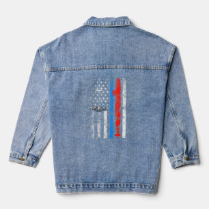US-U-Boot Silent Service Veteran American Flag Jeansjacke